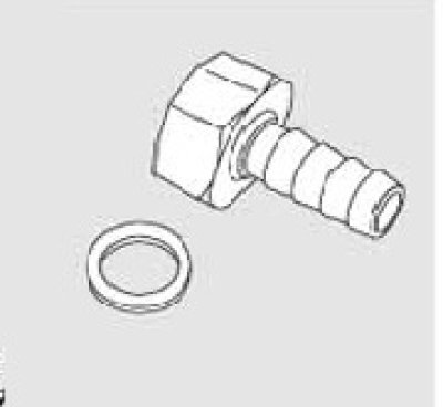 画像1: 給湯器 部材 ノーリツ　【ふろPE管継手φ10 （G1/2→φ10タケノコ） 2個入り 0702396】　PE管（樹脂管）対応部材