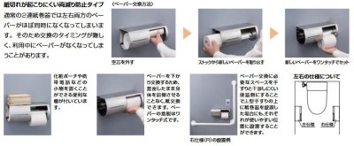 画像2: 紙巻器 INAX/LIXIL　KF-66L  2連 棚付ワンタッチ式 両減り防止タイプ 左仕様 [□]