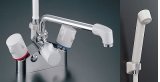 水栓金具 INAX/LIXIL　BF-M616H　シャワーバス水栓 デッキタイプ ２ハンドル 一般地 逆止弁付 乾式工法 [★]