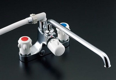 画像1: 水栓金具 INAX/LIXIL　BF-M607H-GA　ホールインワン専用浴槽水栓 ２ハンドル 一般地 逆止弁付 乾式工法 [★]