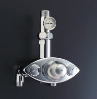 水栓金具 INAX/LIXIL　BF-20TM-25B　大型サーモスタット パブリック向け 露出配管用・温度計付 一般地 逆止弁付  受注生産品 [★§]