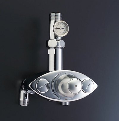 画像1: 水栓金具 INAX/LIXIL　BF-20TM-25B　大型サーモスタット パブリック向け 露出配管用・温度計付 一般地 逆止弁付  受注生産品 [★§]