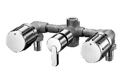 画像1: 水栓金具 INAX/LIXIL　BF-280W-13　埋込型シャワーバス・シャワーセット パブリック向け ２ハンドル混合水栓 切替弁付 一般地 [★]