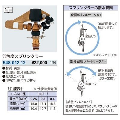 画像2: ガーデニング カクダイ　548-012-13　低角度スプリンクラー