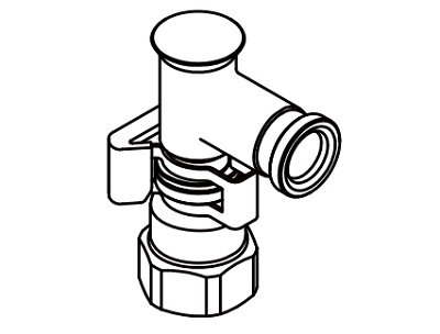画像1: INAX/LIXIL　MSA-001　キッチン用タッチレス水栓 別売部材 浄水器専用水栓逆止弁継手 [◇]