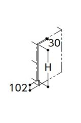 TOTO エンドスペーサー(ドア枠用) 【LEWB030GDN1G】 サクア 洗面化粧台用 高さ699 ※受注生産品 [■§]