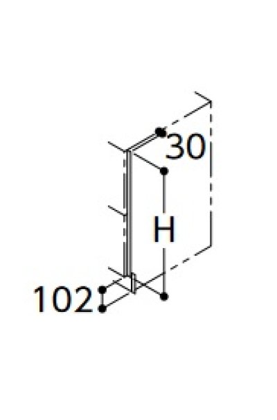 画像1: TOTO エンドスペーサー(ドア枠用) 【LEWB030GDN1G】 サクア 洗面化粧台用 高さ699 ※受注生産品 [■§]