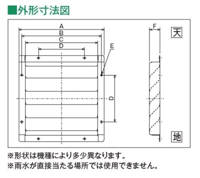 画像2: テラル　LB-8C　固定ルーバー 鋼板製 適用圧力扇羽根径20cmブレード3枚 圧力扇オプション [♪◇]