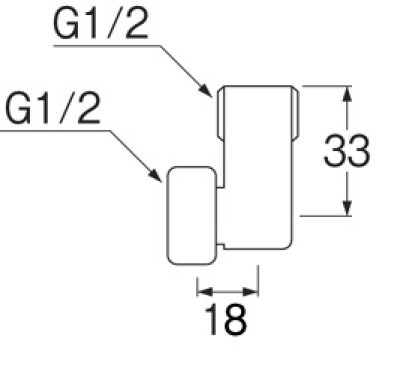 画像2: 水栓金具 三栄水栓　T2041-13-A　ナット付ベンリーカンエルボ（小曲り）