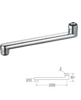 水栓金具 三栄水栓　PA1110-60X2-16　角吐水口 水栓パイプ 下向き