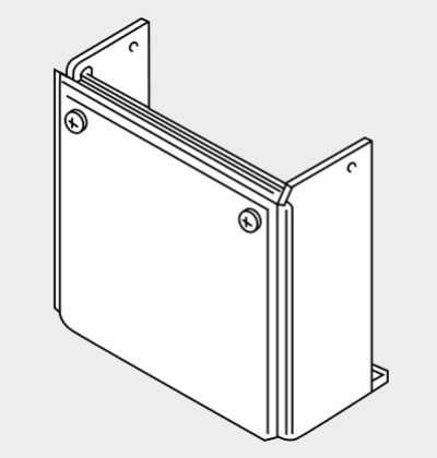 画像1: ガス給湯器 部材 リンナイ　WOP-D101(K)-650　配管カバー [■]