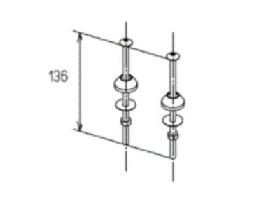 画像1: 補高便座 TOTO 部材　TCA310　取付ボルト組品 [■]