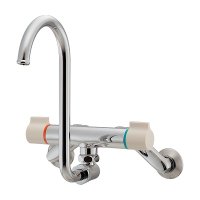 水栓金具 カクダイ　128-111　2ハンドル混合栓(折りたたみ式)