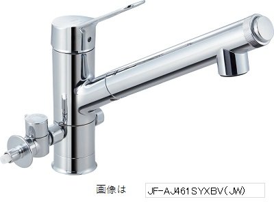 画像1: 水栓金具 INAX/LIXIL　JF-AJ461SYXNBV（JW） 　分岐水栓 ハンドシャワー付 AJタイプ シングルレバー混合水栓 分岐形 分岐止水栓・カートリッジ付 寒冷地 [□]