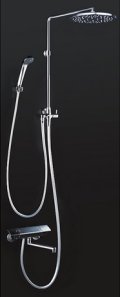 KVK　KF3140　オーバーヘッドシャワー付サーモ 170mmパイプ付 吐水口付タイプ 丸ヘッド仕様