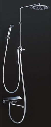 KVK　KF3140　オーバーヘッドシャワー付サーモ 170mmパイプ付 吐水口付タイプ 丸ヘッド仕様