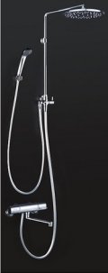 KVK　KF3130　オーバーヘッドシャワー付サーモ 170mmパイプ付 吐水口付タイプ 丸ヘッド仕様