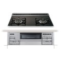 ビルトインコンロ パロマ 【PD-200WS-60CK プロパン用】 Sisto(シスト) 2口 幅60cm 水なし両面焼グリル クリアパールブラック [♭]