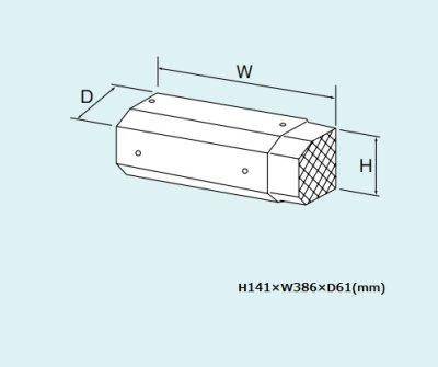 画像1: ガス給湯器 部材リンナイ　UOP-Y305-A16　側方排気アダプタ  [■]