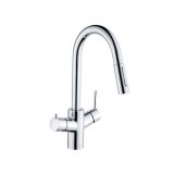 セラトレーディング　HGM13806T　キッチン用浄水器兼用湯水混合栓(スパウト引出しタイプ) クロム [♪]