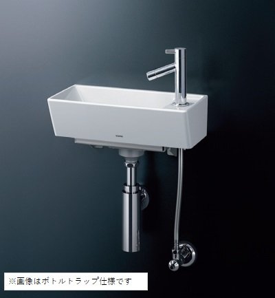 画像1: TOTO 手洗器　LSH50AB　壁掛手洗器角型(立水栓セット)  ボトルトラップ 壁給水・壁排水 [♪■]