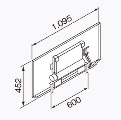 画像1: 給湯器 部材 ノーリツ 【暖房エプロン 11/D-SW-1 0709366】 バスイング(GTS)専用部材 1100mmタイプ用 [♪]