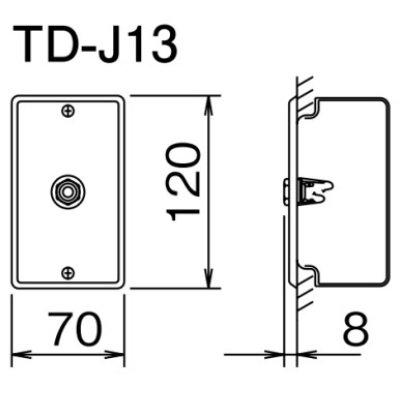 画像2: アイホン　TD-J13　TD保守用インターホン ジャックプレート 受注生産品 [§∽]