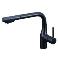 KVK　KM6101ZECM5　シングルレバー式シャワー付混合栓 eレバー マットブラック 寒冷地用