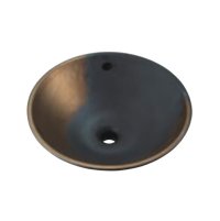 【納期約6か月】KVK　KV305F　手洗鉢 黒金彩 オーバーフロー仕様 ※受注生産品 [§♪]