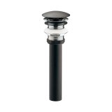 水栓金具 カクダイ　432-430-32　排水金具ユニット(化粧キャップつき) ブラック