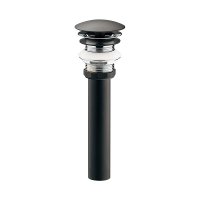 水栓金具 カクダイ　432-430-32　排水金具ユニット(化粧キャップつき) ブラック