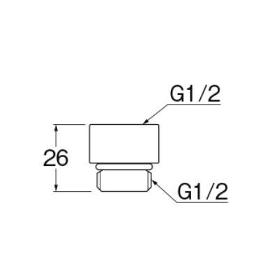画像2: 水栓金具 三栄水栓　PT250-13　シャワーヘッドアダプター バスルーム用