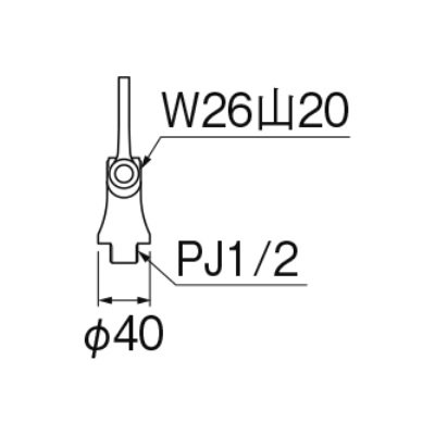 画像2: 水栓金具 三栄水栓　A5311F-13　厨房用立形自在水栓本体(共用形)