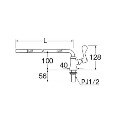 画像2: 水栓金具 三栄水栓　A5380A4-13　厨房用ベンリー立形自在水栓(共用形)