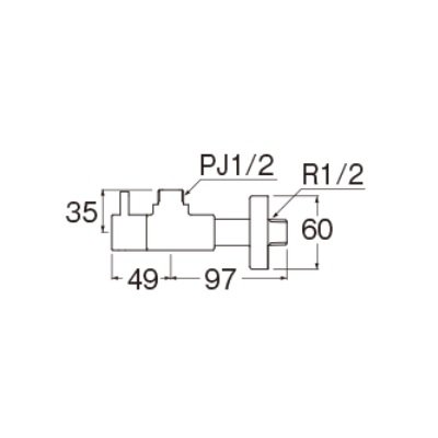 画像2: 水栓金具 三栄水栓　V2261-X2-MDP-13　止水栓本体(共用形) マットブラック
