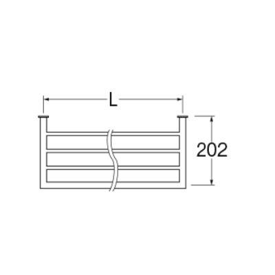 画像2: 洗面所 三栄水栓　W2108-400-C　タオル棚 L=400