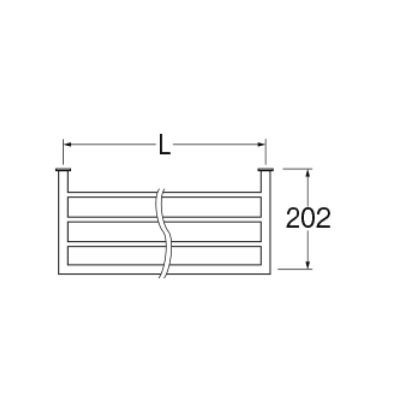 画像2: 洗面所 三栄水栓　W2108-500-C　タオル棚 L=500