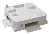 シナネン　USBS-6464SNW　洗濯機防水パン ベストレイ 給水栓付64床上点検タイプ トラップタイプ:センター 透明ヨコ引きトラップ付 スノーホワイト [■♪]