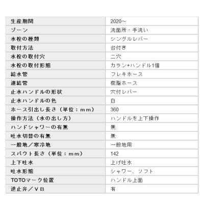 画像2: 【在庫あり】TOTO 水栓金具 洗面所用水栓　TLS05301J　台付シングル混合水栓 ※TL362E1Sの後継品[☆2]