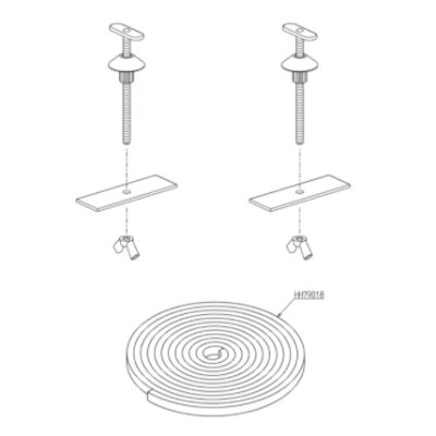 画像1: 洗面器 TOTO　HR720　取付金具 カウンター固定金具 [■]