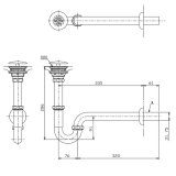 洗面器 TOTO　M356W　MR700、MR710用壁排水金具（Pトラップ） [■]