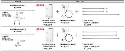 画像2: ゆプラス INAX/LIXIL　EHPN-F6N5-FS1　洗面化粧室/洗面化粧台後付用 配管キット [◇]