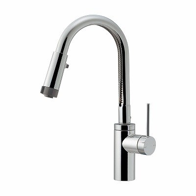 画像1: 水栓金具 カクダイ　117-138K　シングルレバー混合栓 シャワーつき 寒冷地 [■]