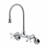 水栓金具 カクダイ　124-110　2ハンドル混合栓 シャワーつき [■]