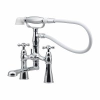水栓金具 カクダイ　151-220　2ハンドル混合栓 シャワー付き [■]