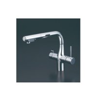 KVK　KM6131DEC　ビルトイン浄水器用シングルシャワー付混合栓（センサー） 電池タイプ 浄水カートリッジセット別売