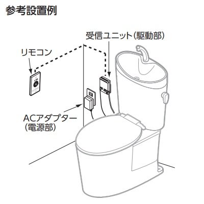 画像2: TOTO　HE35JR　リモコン便器洗浄ユニット(操作系JIS対応品)受信ユニット付き タッチスイッチ(有線) [■]