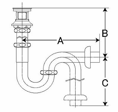 画像2: INAX/LIXIL　LF-105PA　水栓金具 特定施設向け 排水Ｐトラップ