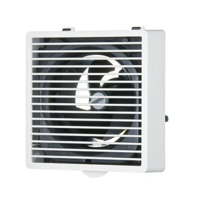 画像1: 日本キヤリア/旧東芝 VFP-C8M 換気扇 パイプ用ファン 風量形 格子タイプ トイレ 洗面所 居間用 本体スイッチなし コードプラグ付 ムーンホワイト
