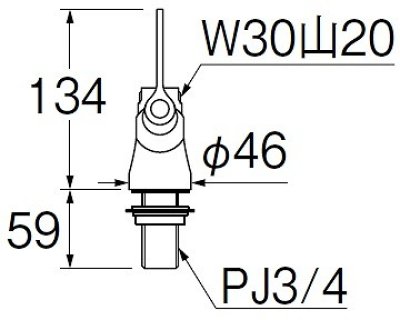 画像2: 水栓金具 三栄水栓　A5310F-20　単水栓 厨房用立形自在水栓本体 共用形